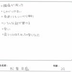 頭痛・肩こり 松葉早織さん(一宮市)29歳 女性
